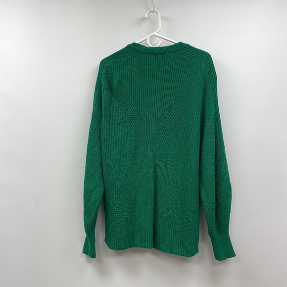 Cabi Lucky Balloon Sleeve Button-Up Cardigan Chunky Knit Sweater Kelly Green L - Picture 6 of 11